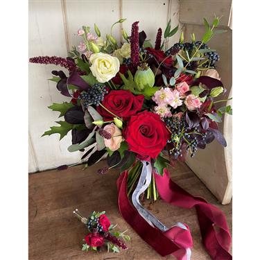 Autumn Winter Brights Bridal Bouquet 
